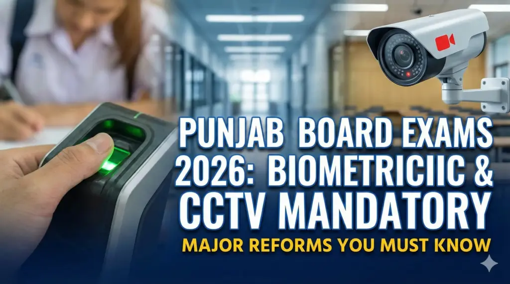 Punjab Board Exams 2026: Biometric Attendance & CCTV Mandatory