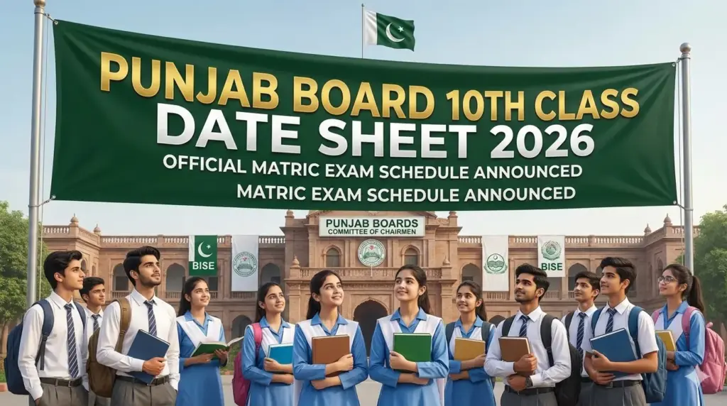 Punjab Board 10th Class Date Sheet 2026