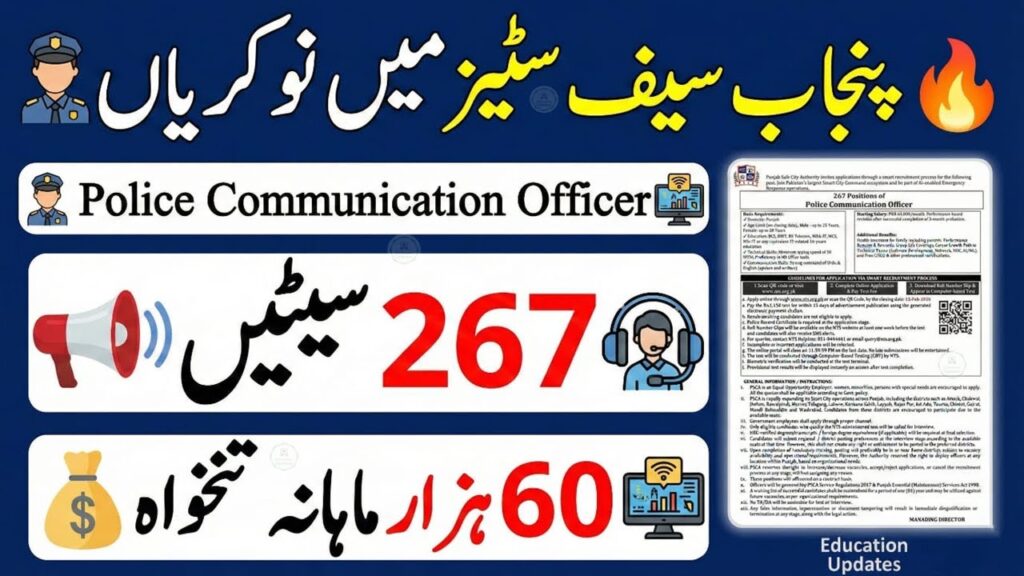 Punjab Safe Cities Authority Jobs