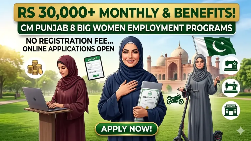 CM Punjab 8 BIG Programs for Women Employment