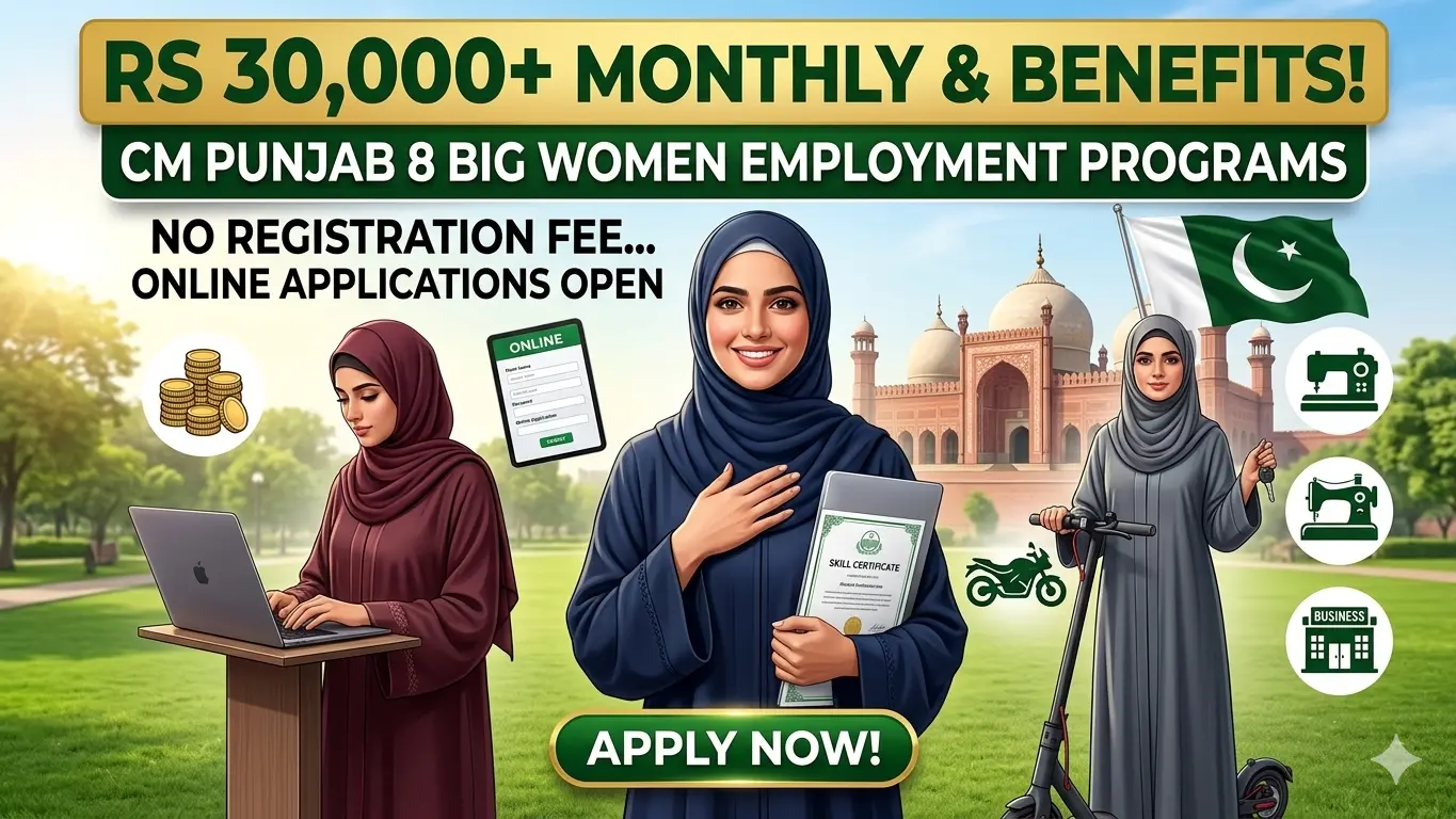 CM Punjab 8 BIG Programs for Women Employment