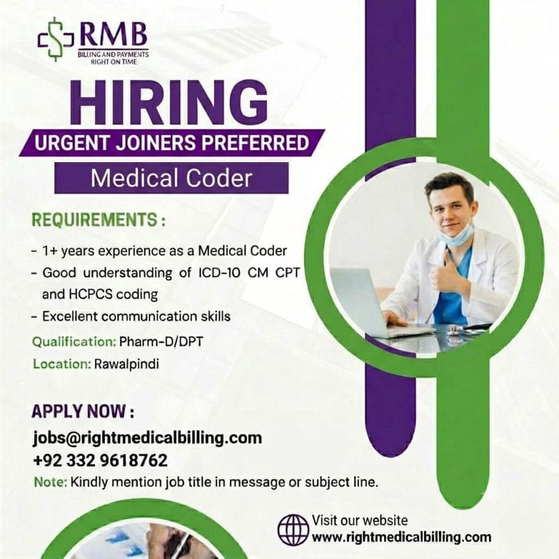 RMB Medical Coder job in Rawalpindi